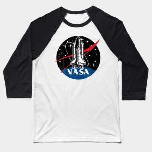 NASA Space Shuttle Take Off With Logo Baseball T-Shirt